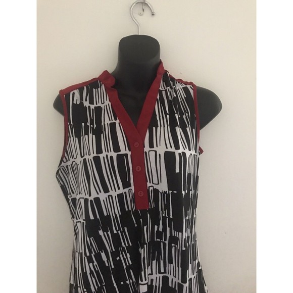 Perception Concepts Red Sleeveless Blouse Tank Top Size S - Picture 3 of 6